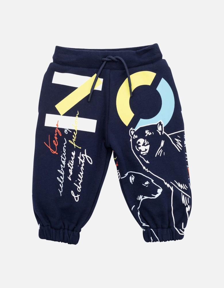 Baby Boys Iconic Logo Track Pants Navy