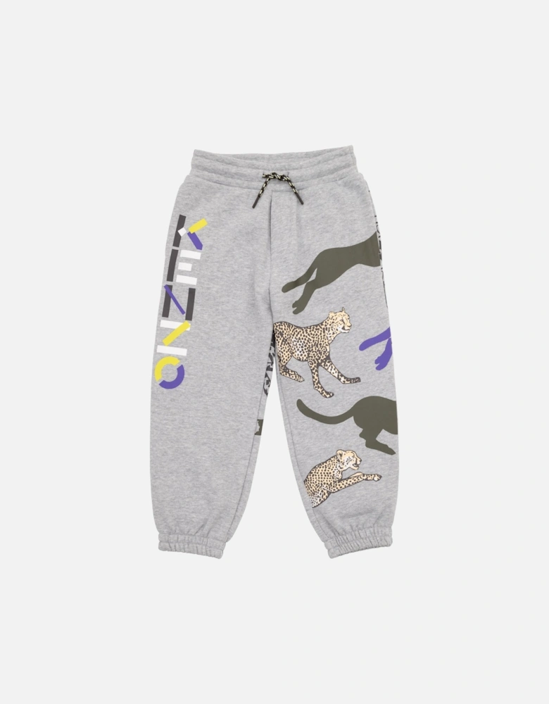 Boys Multi Iconic Logo Track Pants Grey