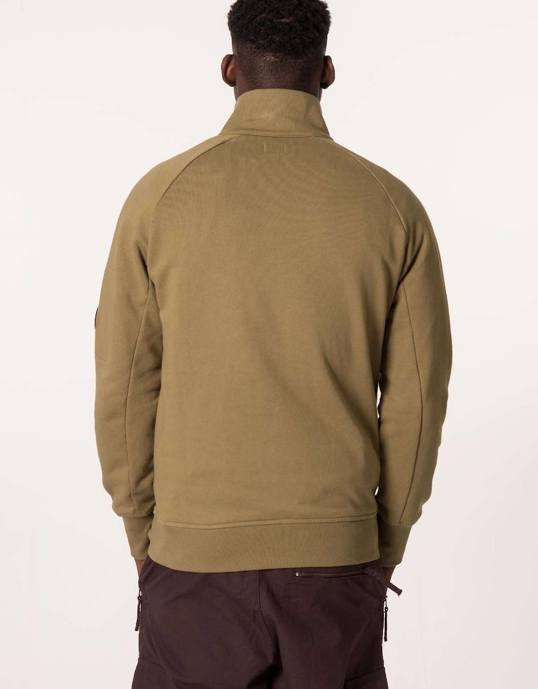 Quarter Zip Diagonal Raised Fleece Sweatshirt