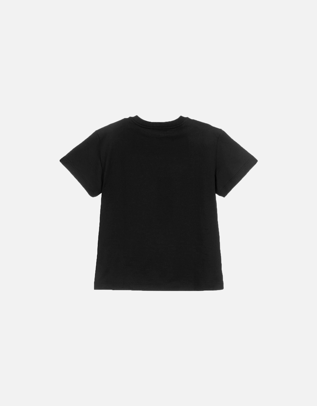 Unisex Kids Cotton Logo T-Shirt Black