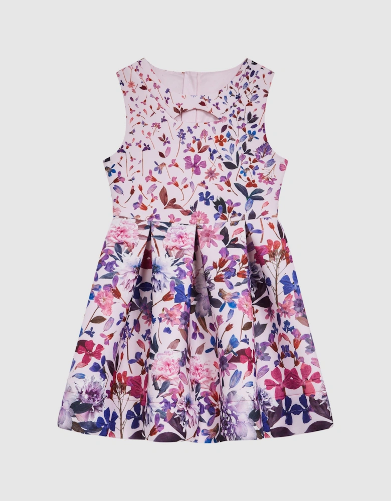 Printed Cut-Out Dress