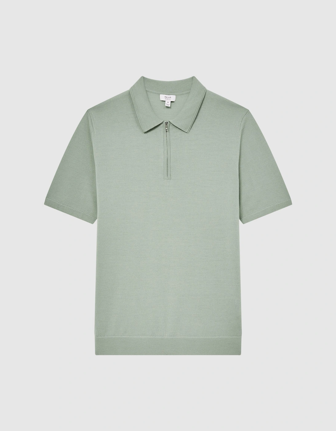 Merino Wool Half-Zip Polo Shirt, 2 of 1