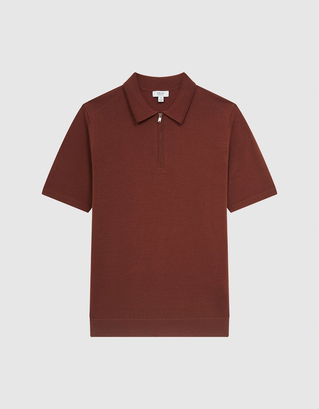 Merino Wool Half-Zip Polo Shirt, 2 of 1