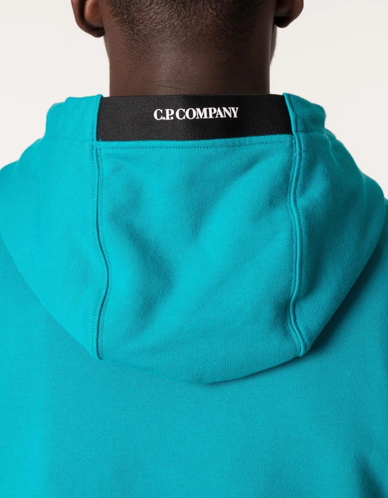 Diagonal Raised Fleece Hoodie
