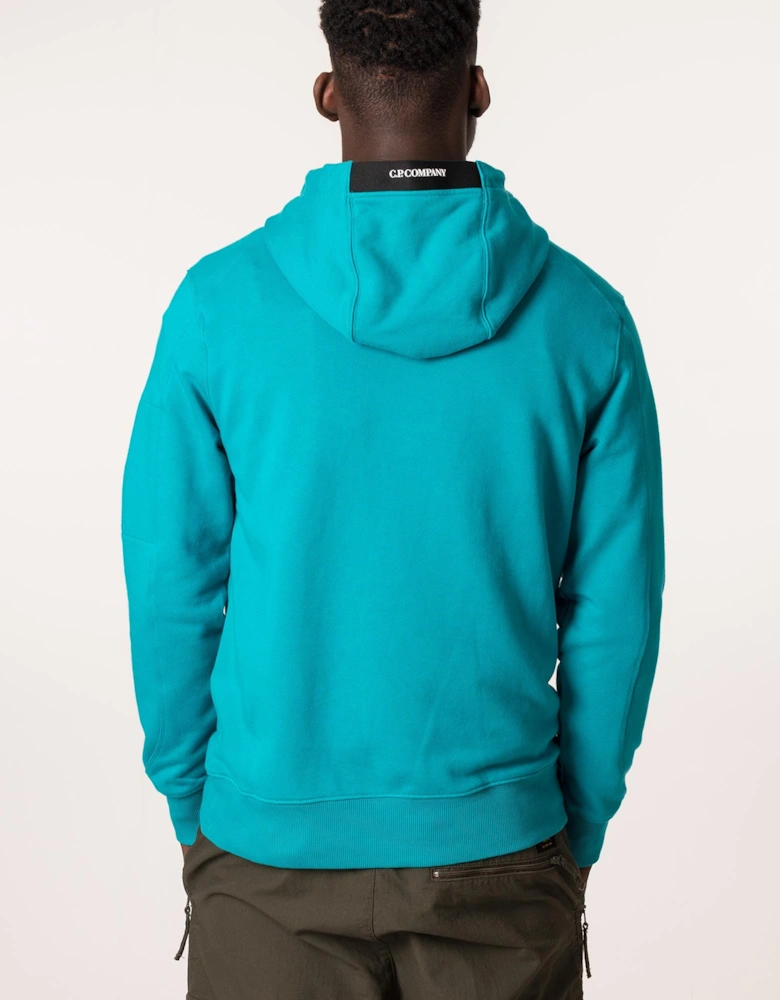 Diagonal Raised Fleece Hoodie