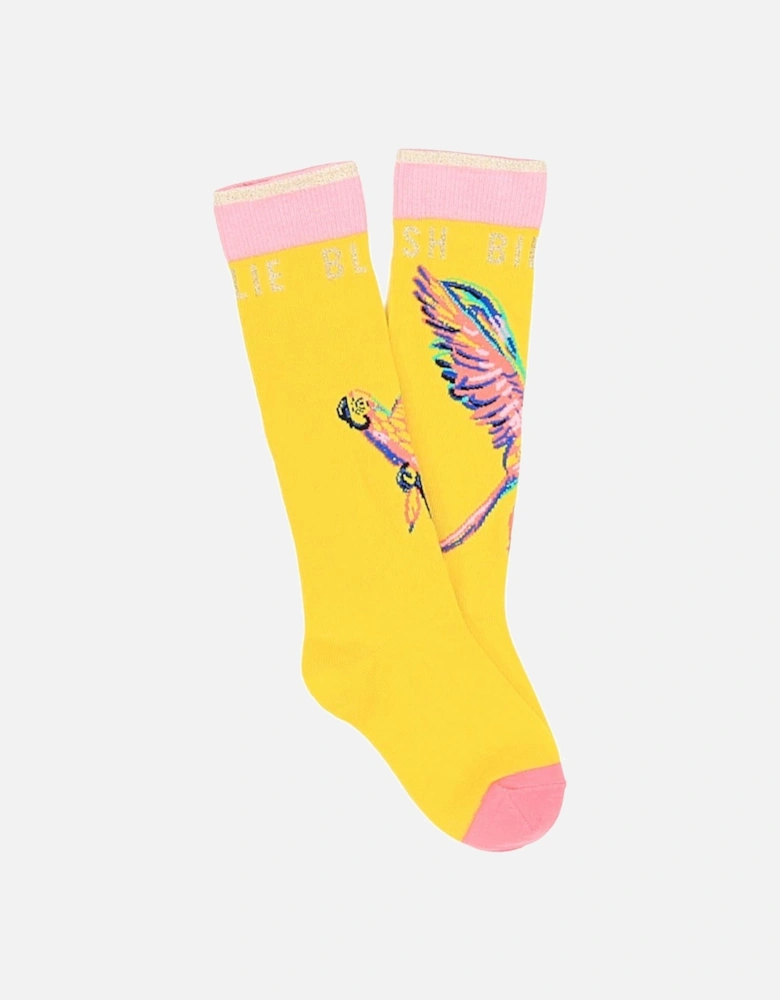 Yellow Bird Knee Socks