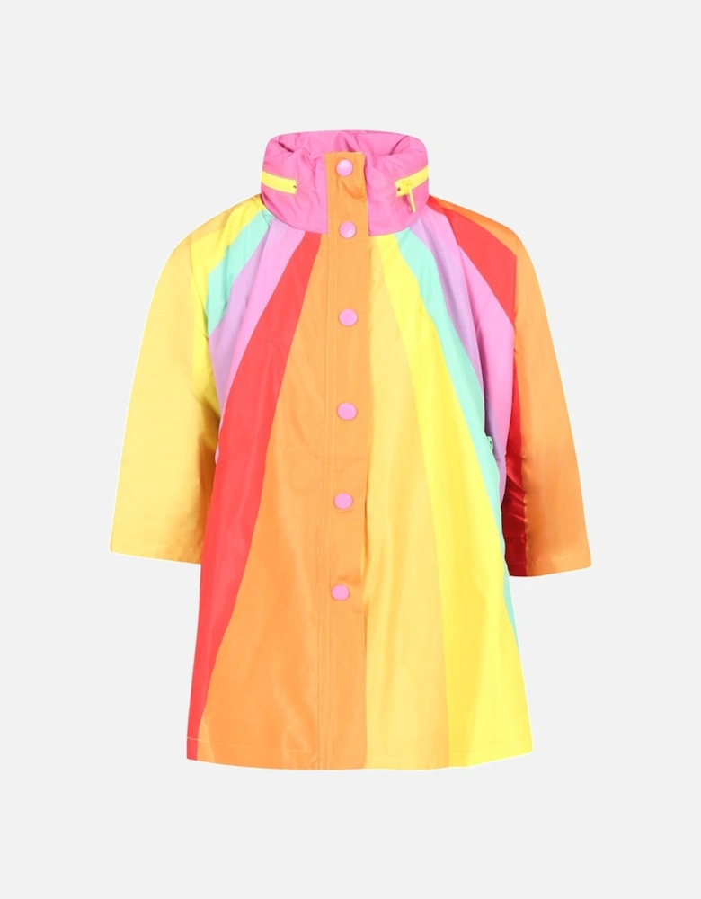 Unisex Rainbow Rain Jacket Multi Coloured