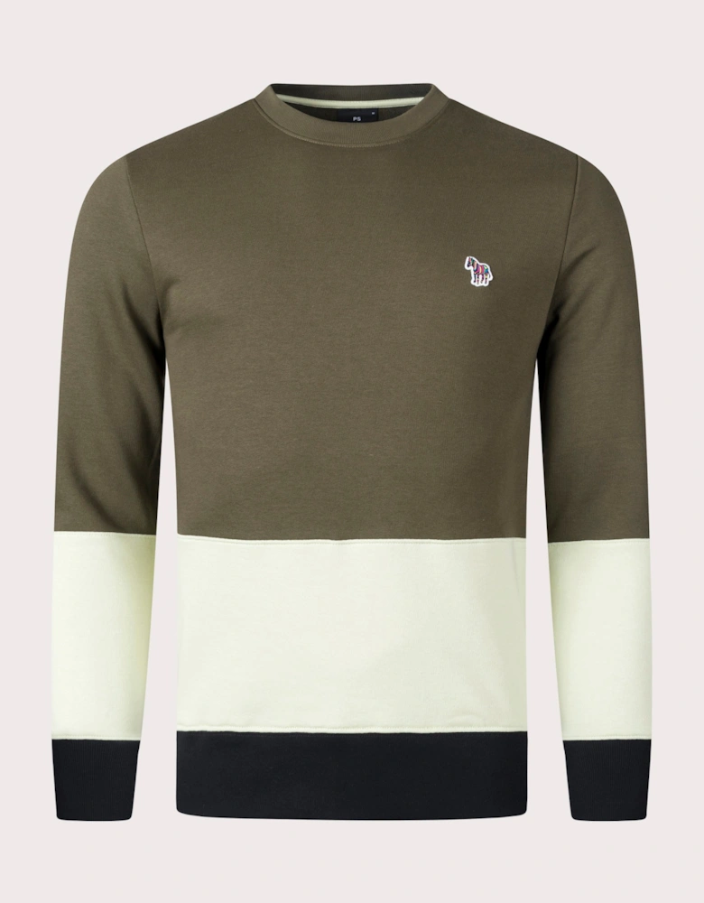 Colourblock Zebra Logo Sweatshirt