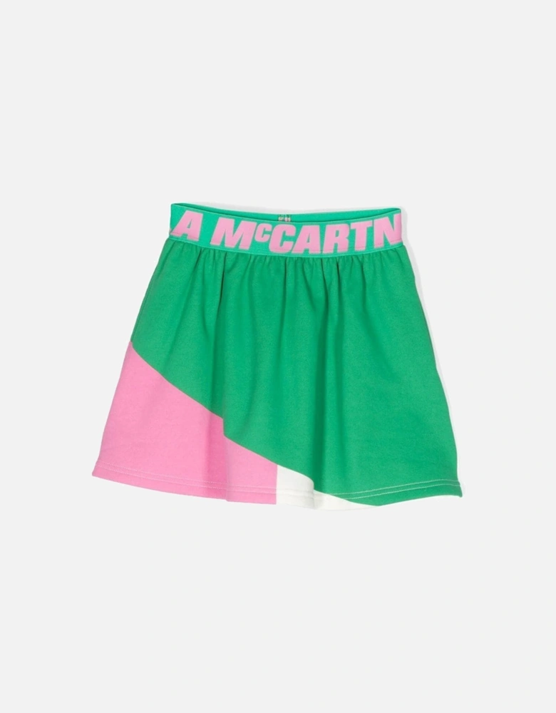 Girls Band Logo Skirt Green