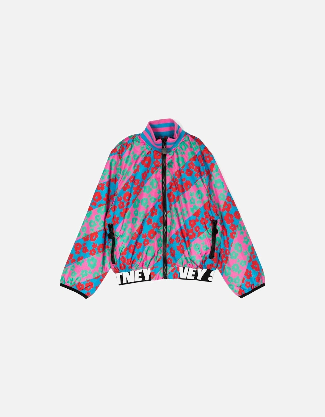 Girls Flower Sports Jacket Pink, 4 of 3