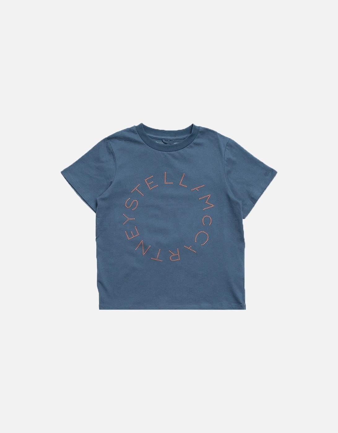 Unisex Dotted Logo T Shirt Blue, 4 of 3