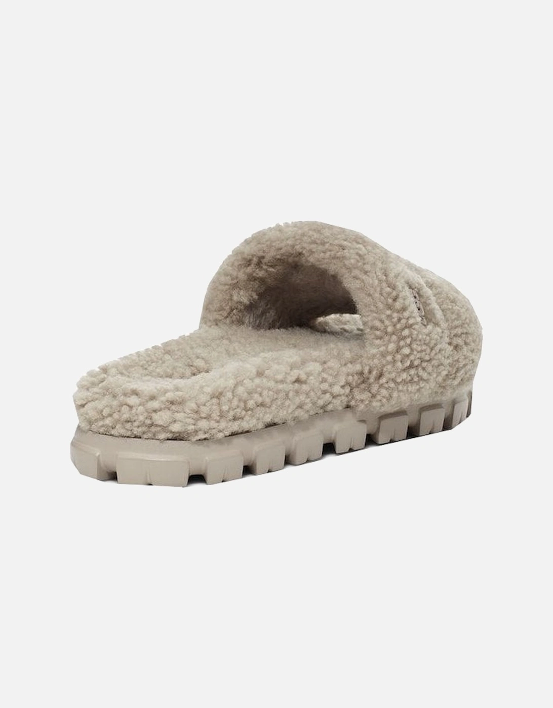 Women's Grey Goat Cozetta Curly Slippers.