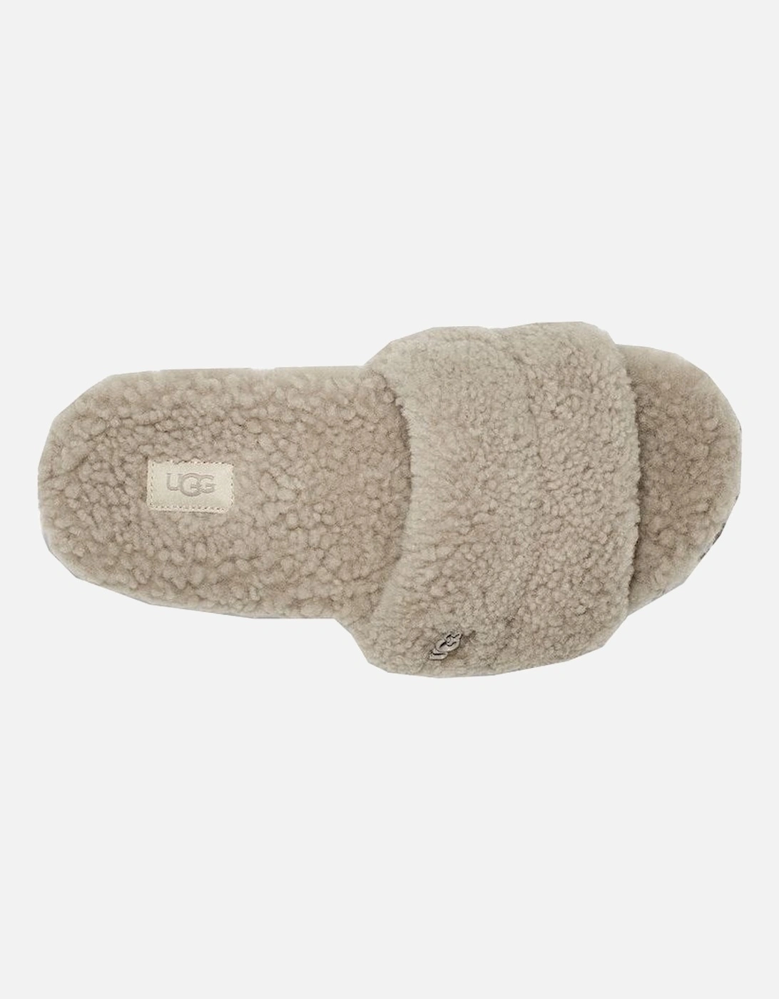 Women's Grey Goat Cozetta Curly Slippers.