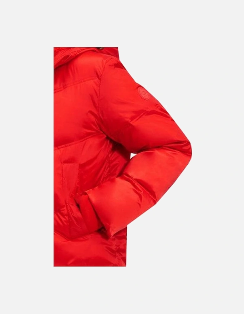 Women's Red Ignite Cropped Ronney Puffer Jacket