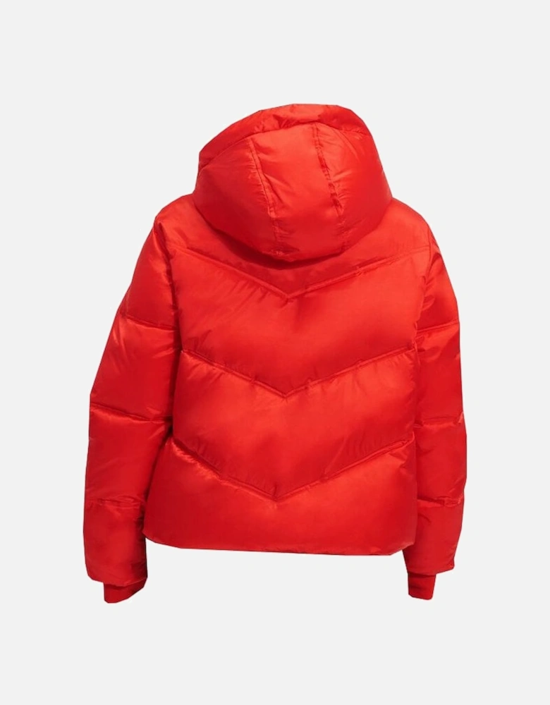 Women's Red Ignite Cropped Ronney Puffer Jacket