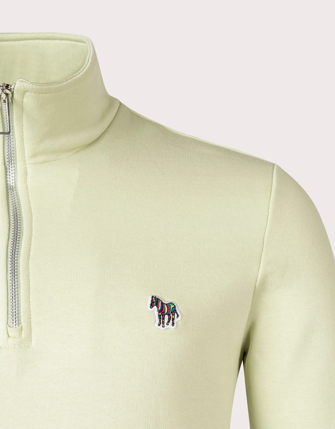 Quarter Zip Zebra Logo Sweatshirt