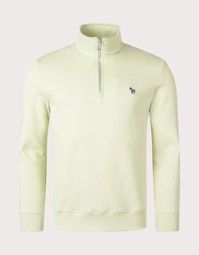 Quarter Zip Zebra Logo Sweatshirt