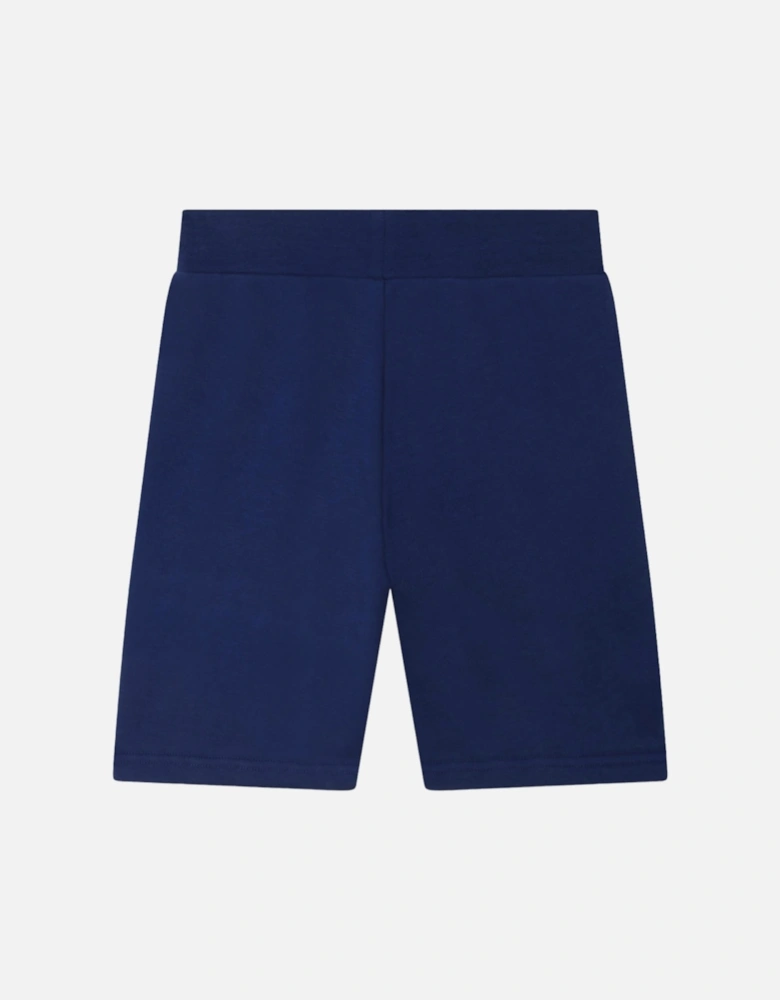 Blue Multicoloured Logo Jog Shorts
