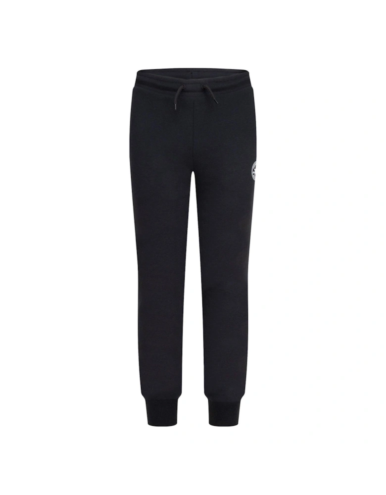 Junior Boys Signature Fleece Chuck Patch Jogger - Black/White