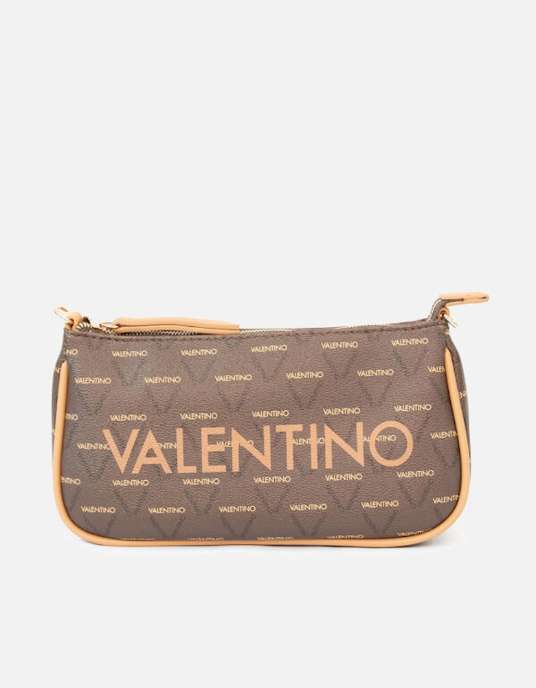 Liuto Logo-Print Faux Leather Shoulder Bag