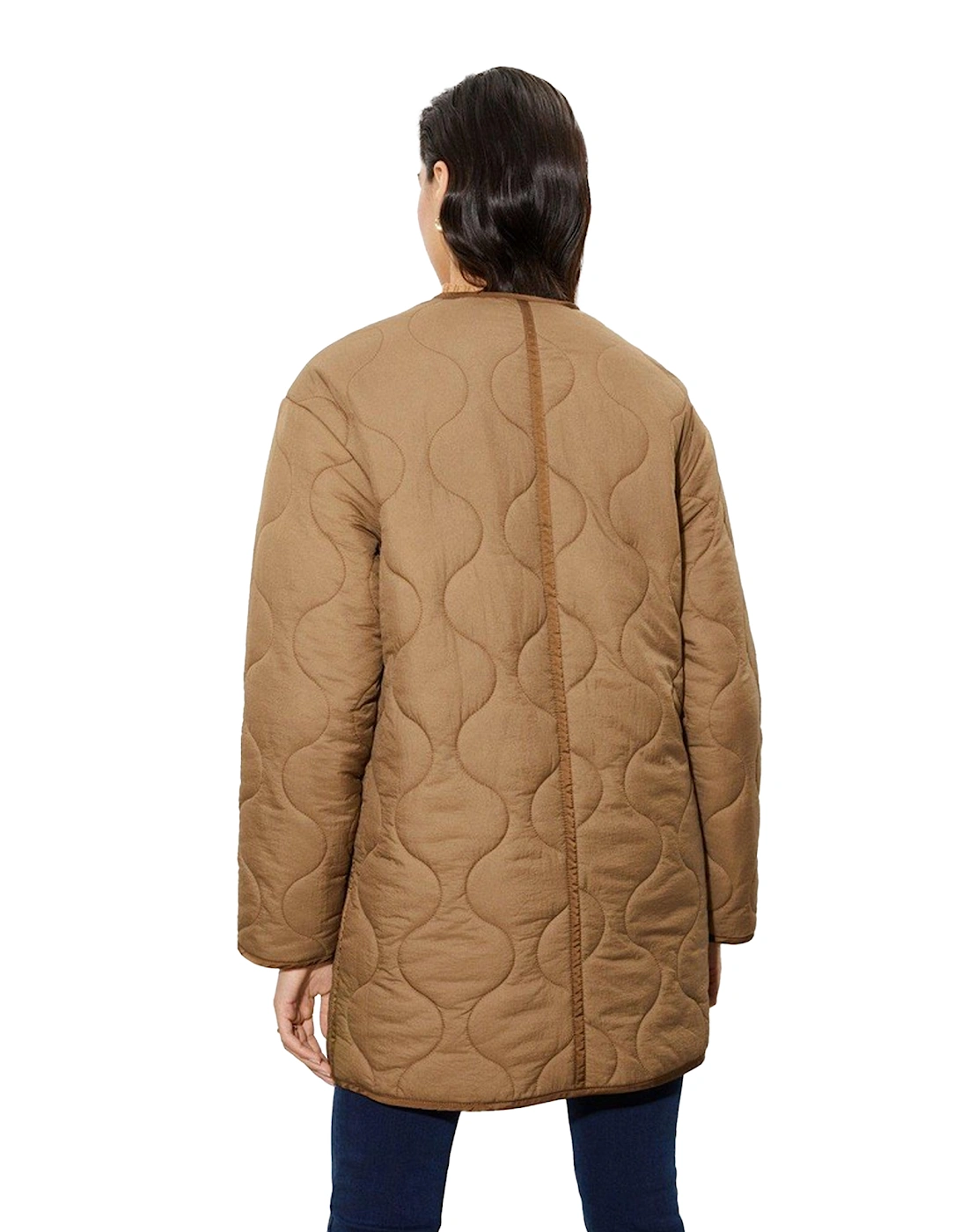 Womens/Ladies Collarless Tall Padded Jacket