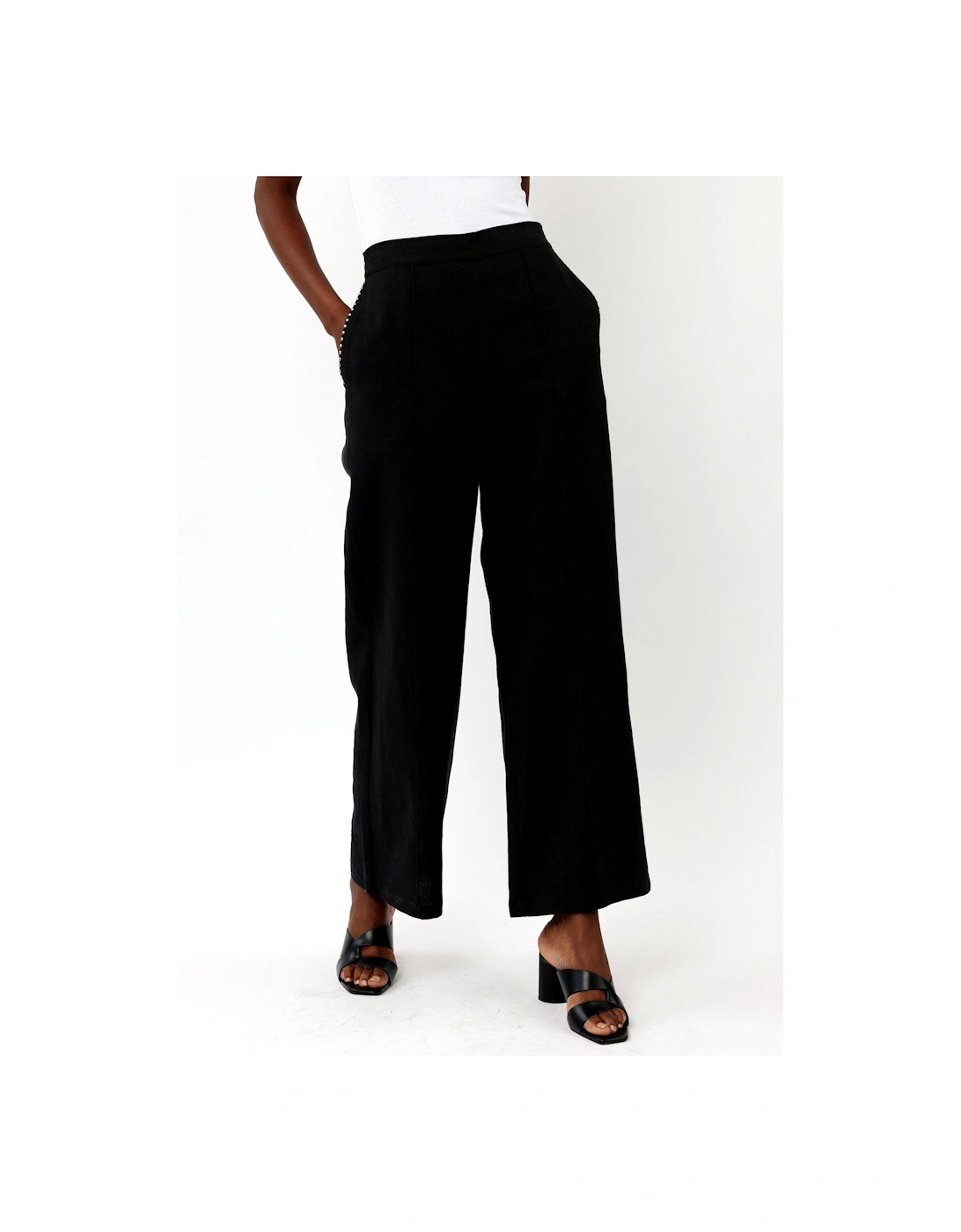 Tailored Wide Trouser -Black, 7 of 6