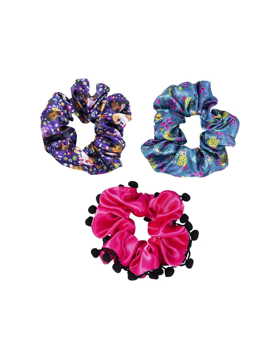 Encanto 3 Piece Scrunchie Set (Pink, Purple and Blue), 3 of 2