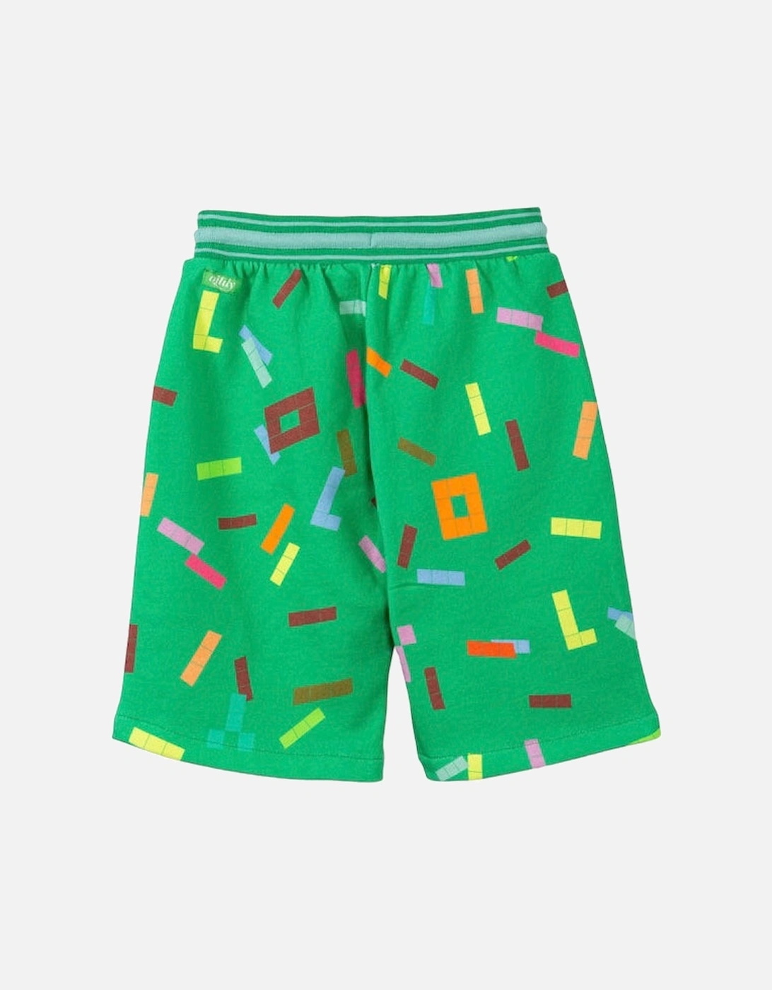 Boys Green Tetris Jog Shorts