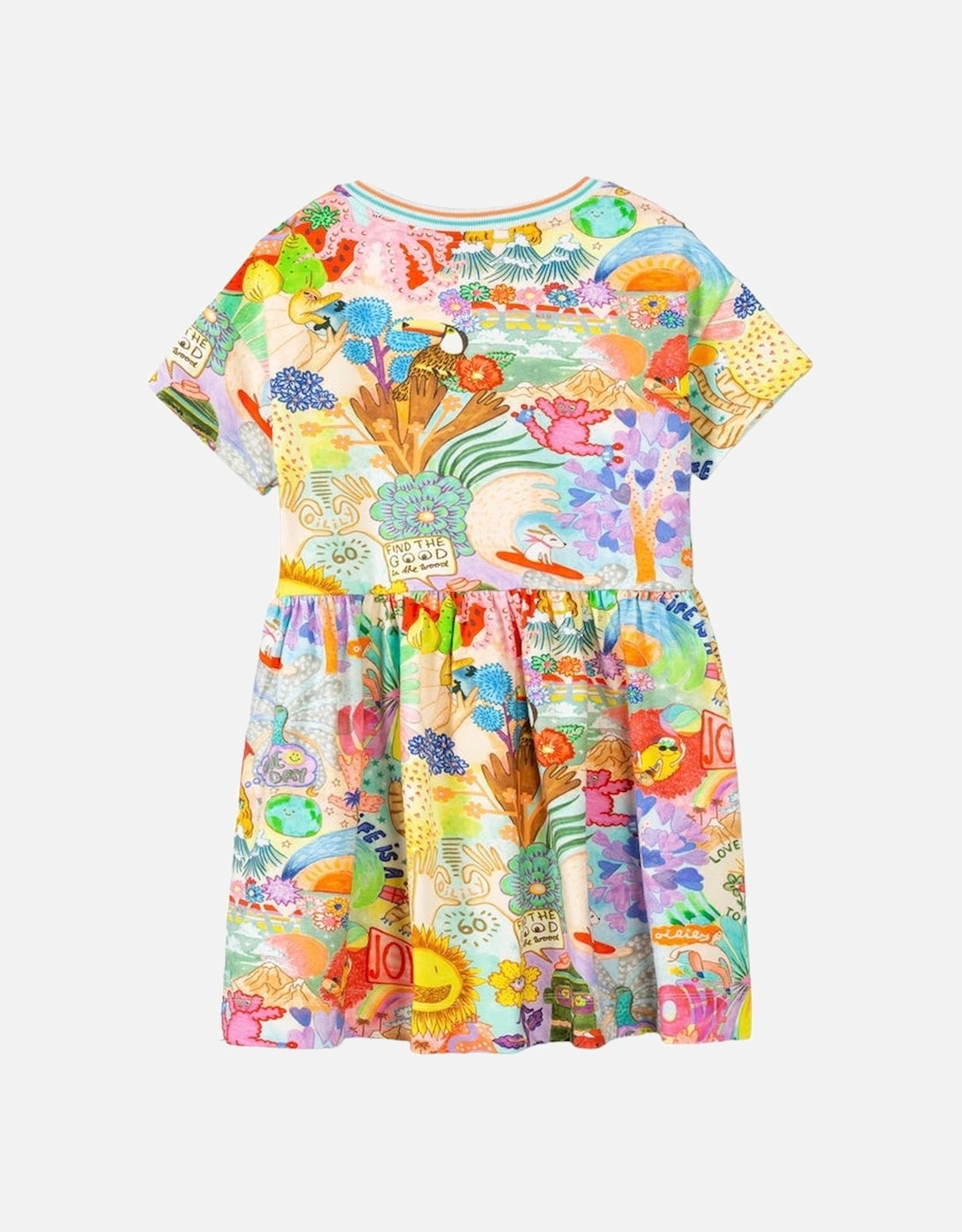 Girls Multicoloured Print Jersey Dress