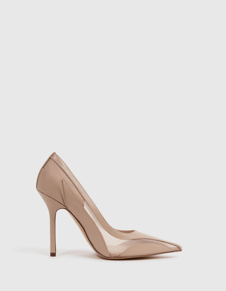 Leather Sheer Court Shoes