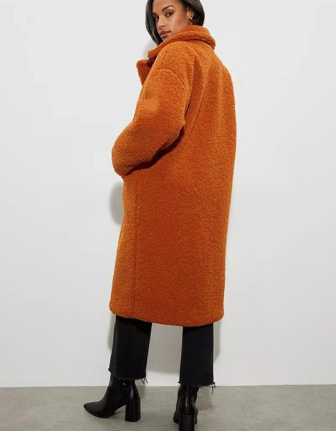 Womens/Ladies Longline Teddy Fleece Oversized Coat
