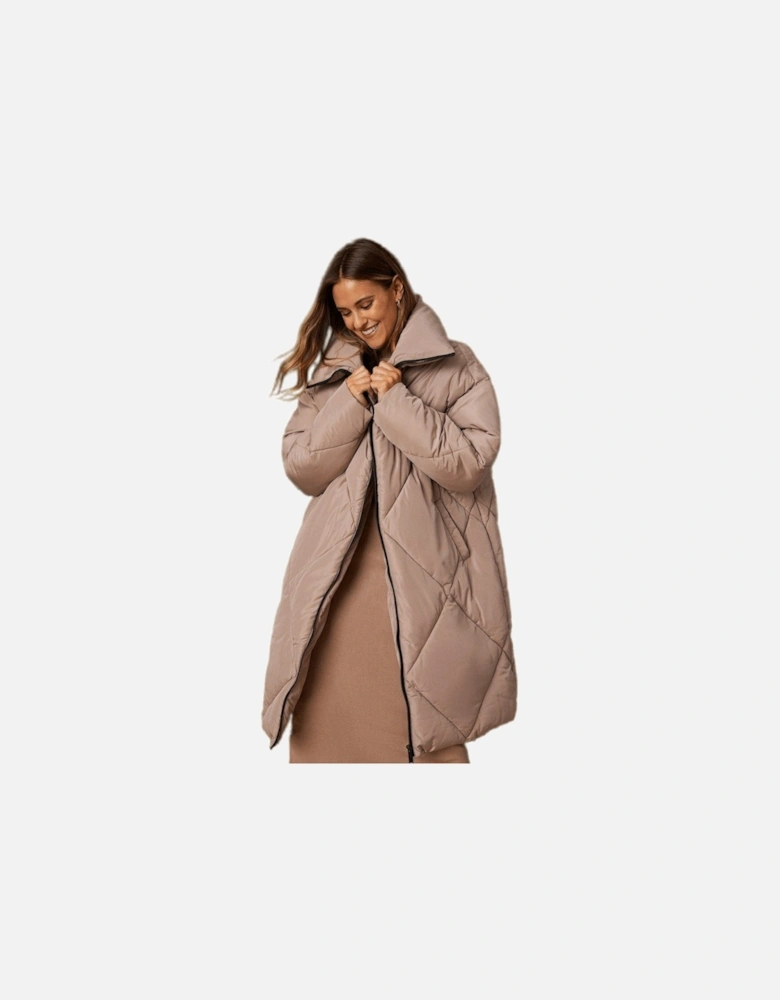 Womens/Ladies Diamond Padded Oversized Coat