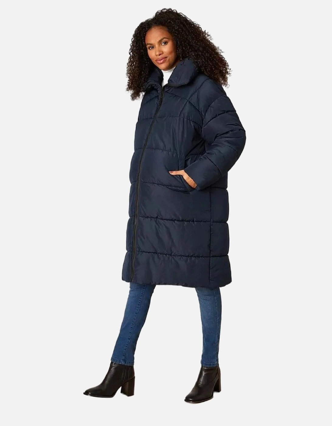 Womens/Ladies Longline Padded Maternity Coat, 6 of 5