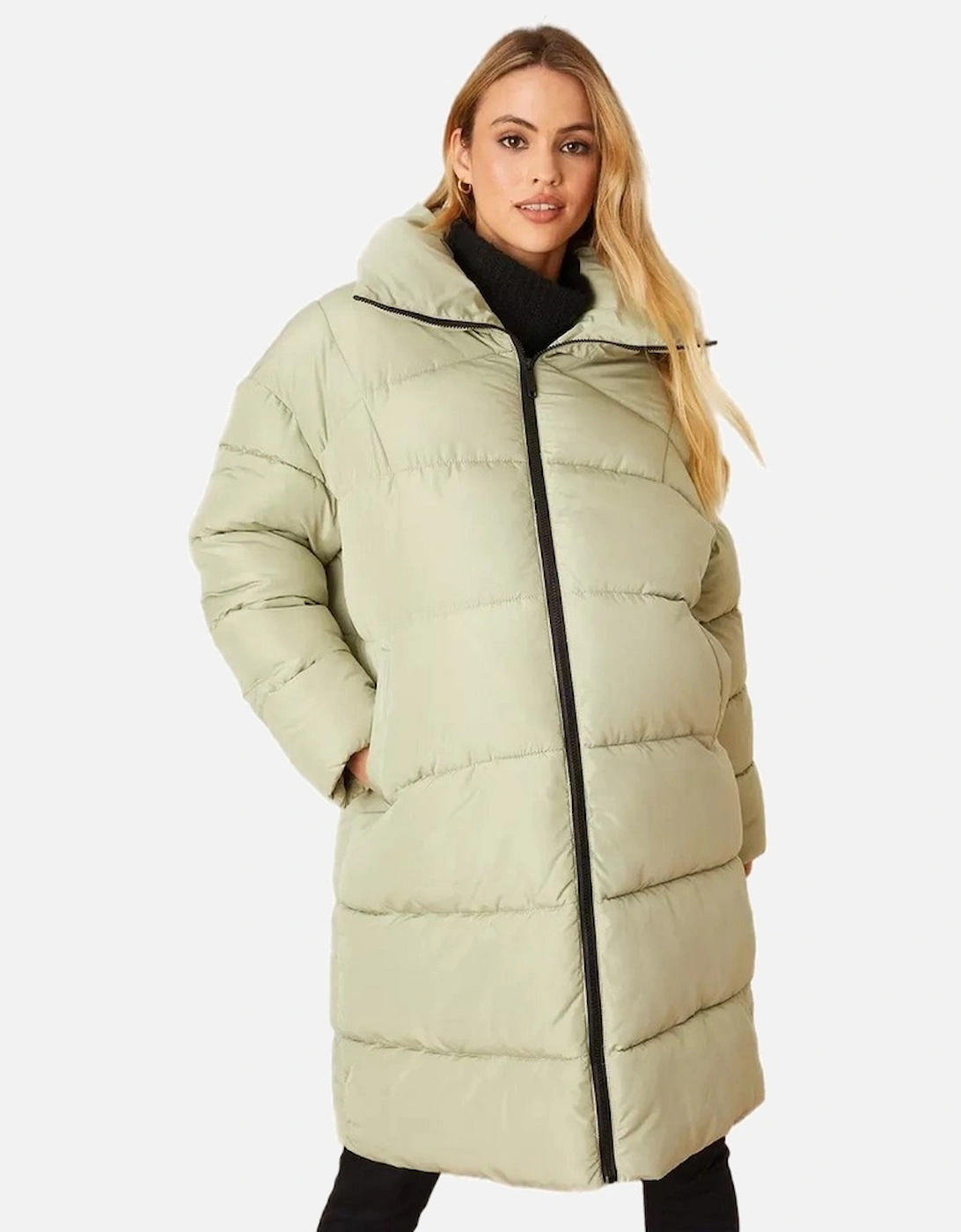 Womens/Ladies Longline Padded Maternity Coat, 6 of 5