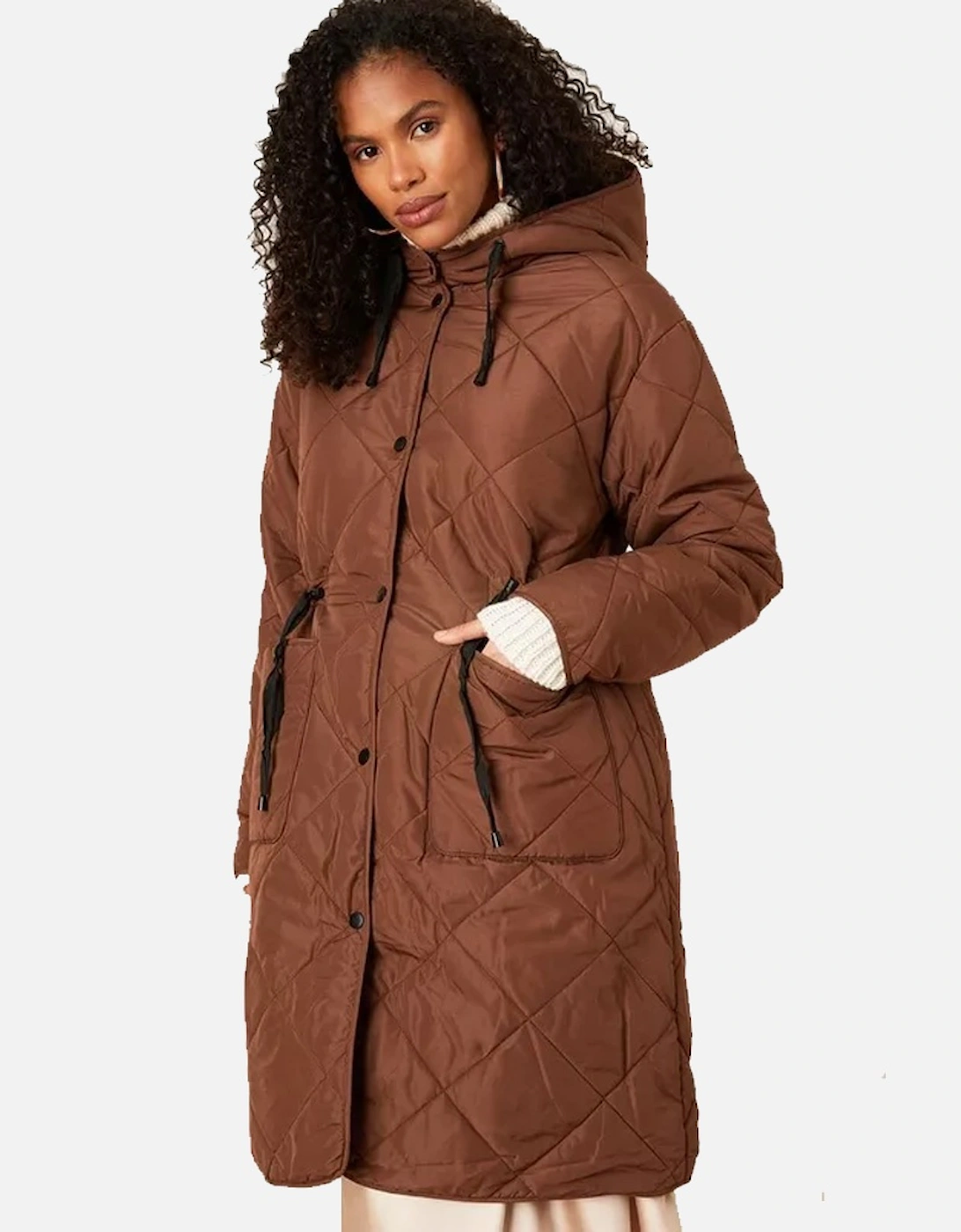 Womens/Ladies Padded Longline Parka, 6 of 5