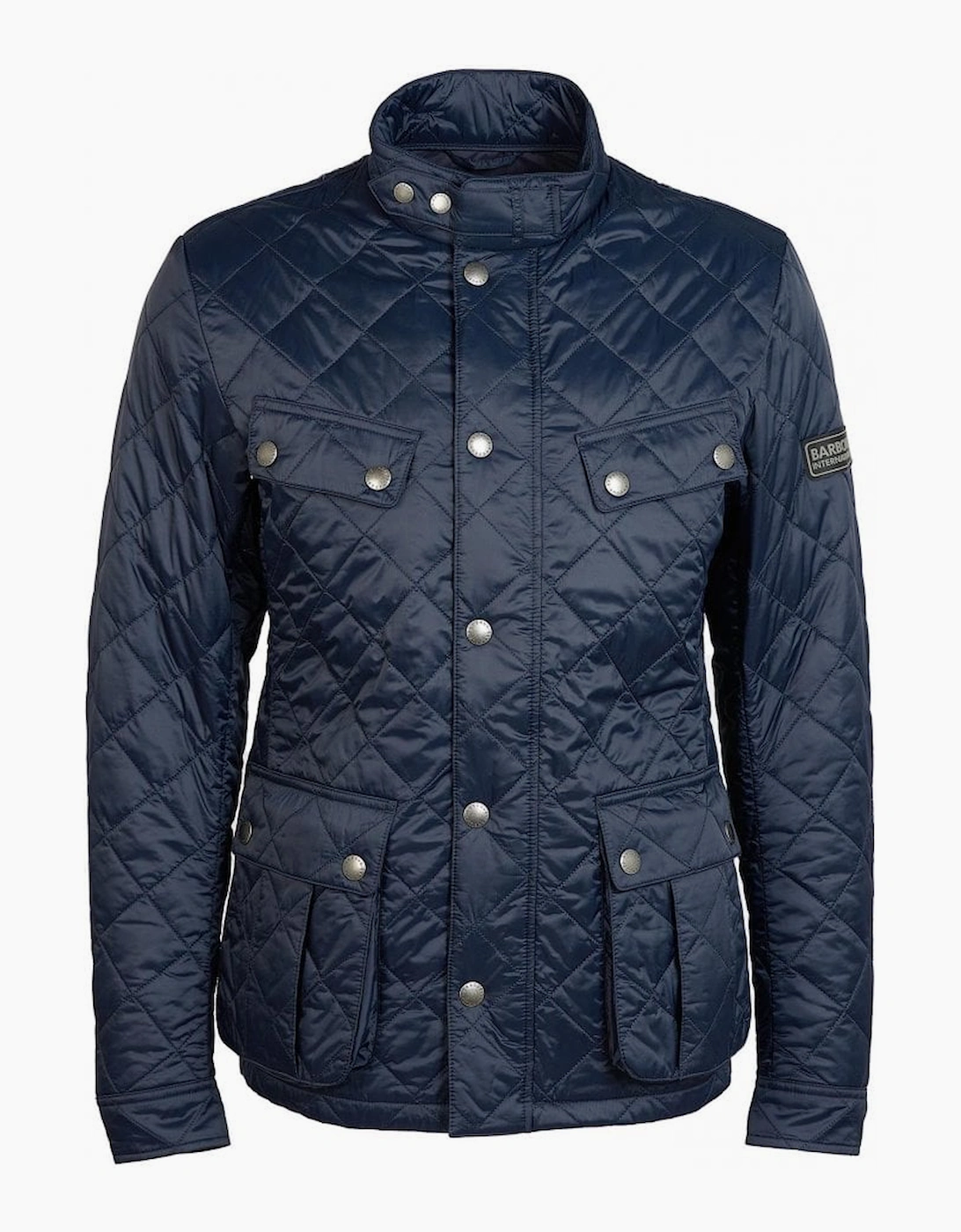 Men's Barbour International Men's Navy Ariel Quilted Jacket - Size: 42/Regular