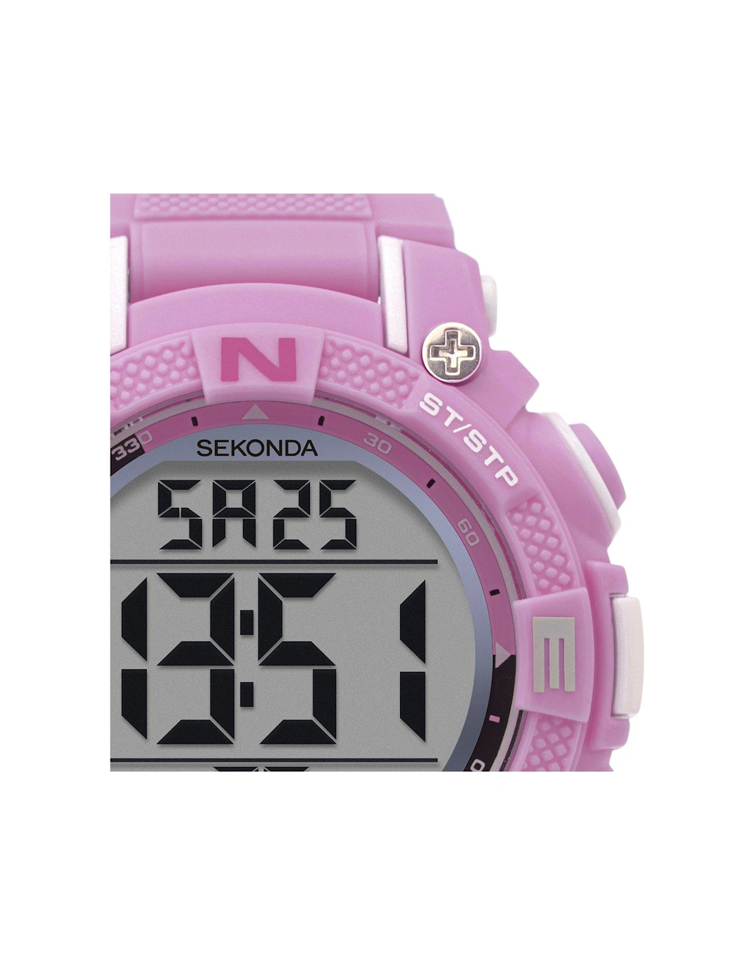 Ladies Digital Pink Plastic Strap with Pink Dial Watch