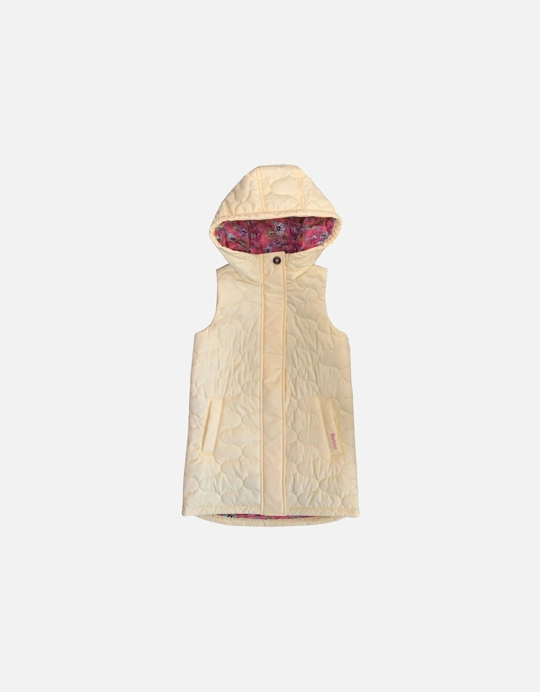 Girl's Yellow Quilted Nahla Hooded Gilet, 5 of 4