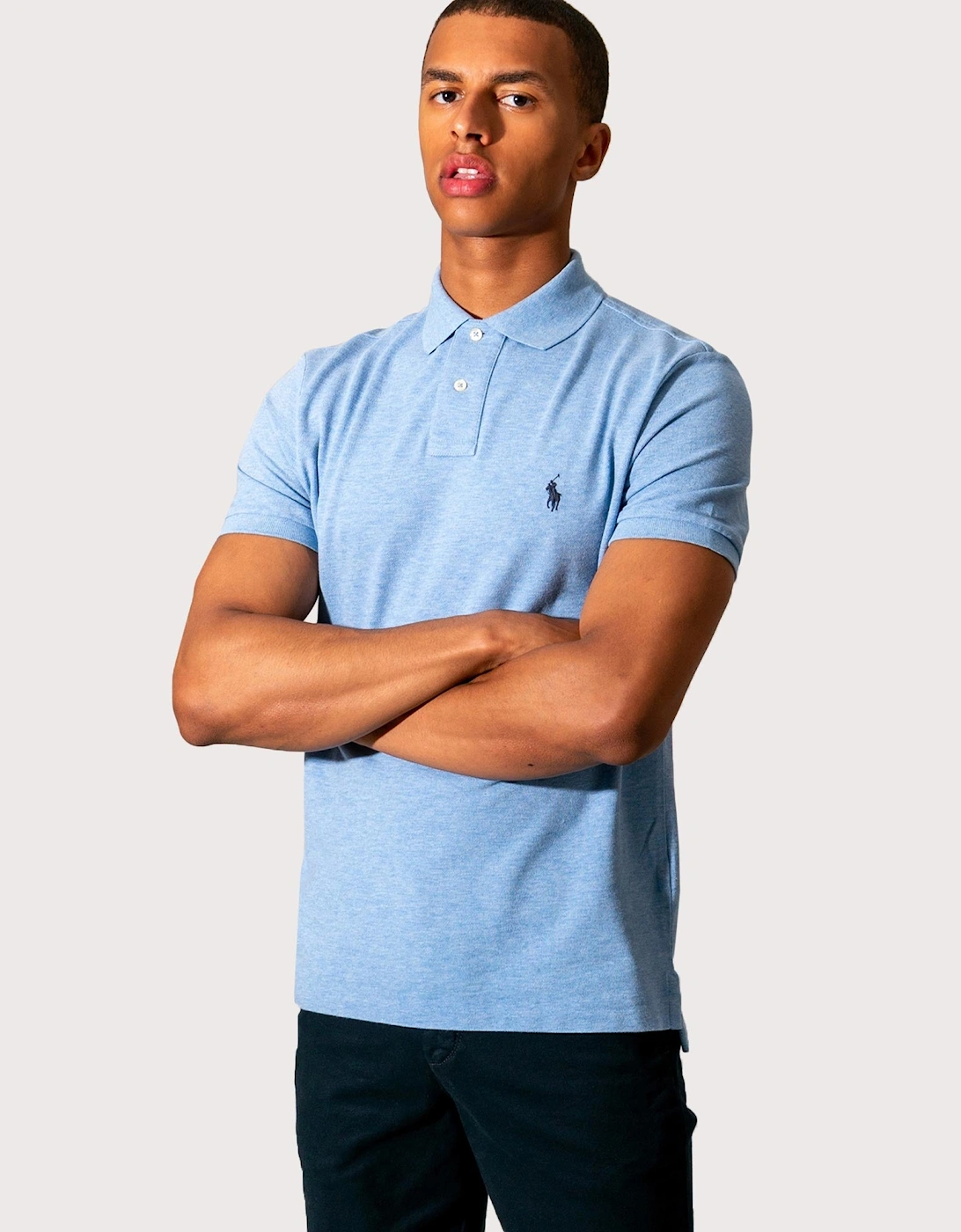 Custom Slim Fit Mesh Polo Shirt