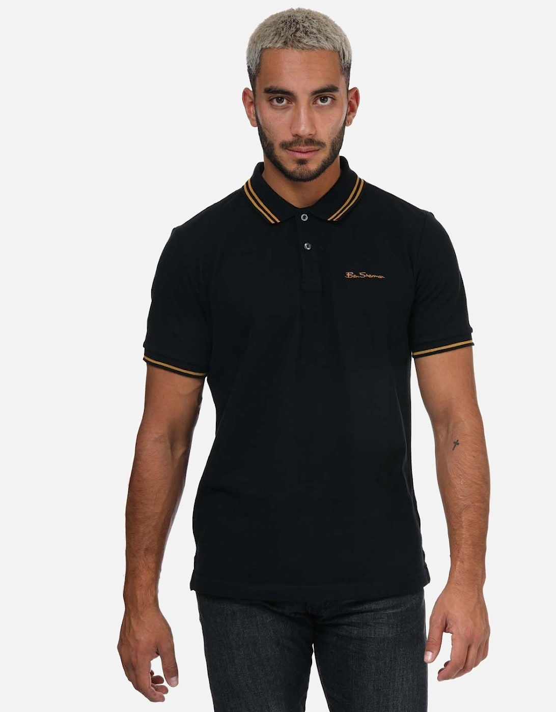 Mens Tipped Polo Shirt, 6 of 5