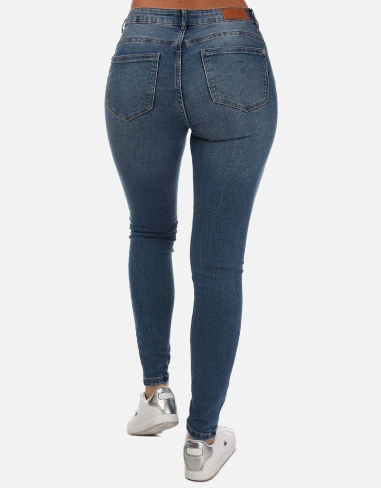 Womens Alia Mid Rise Skinny Jeans