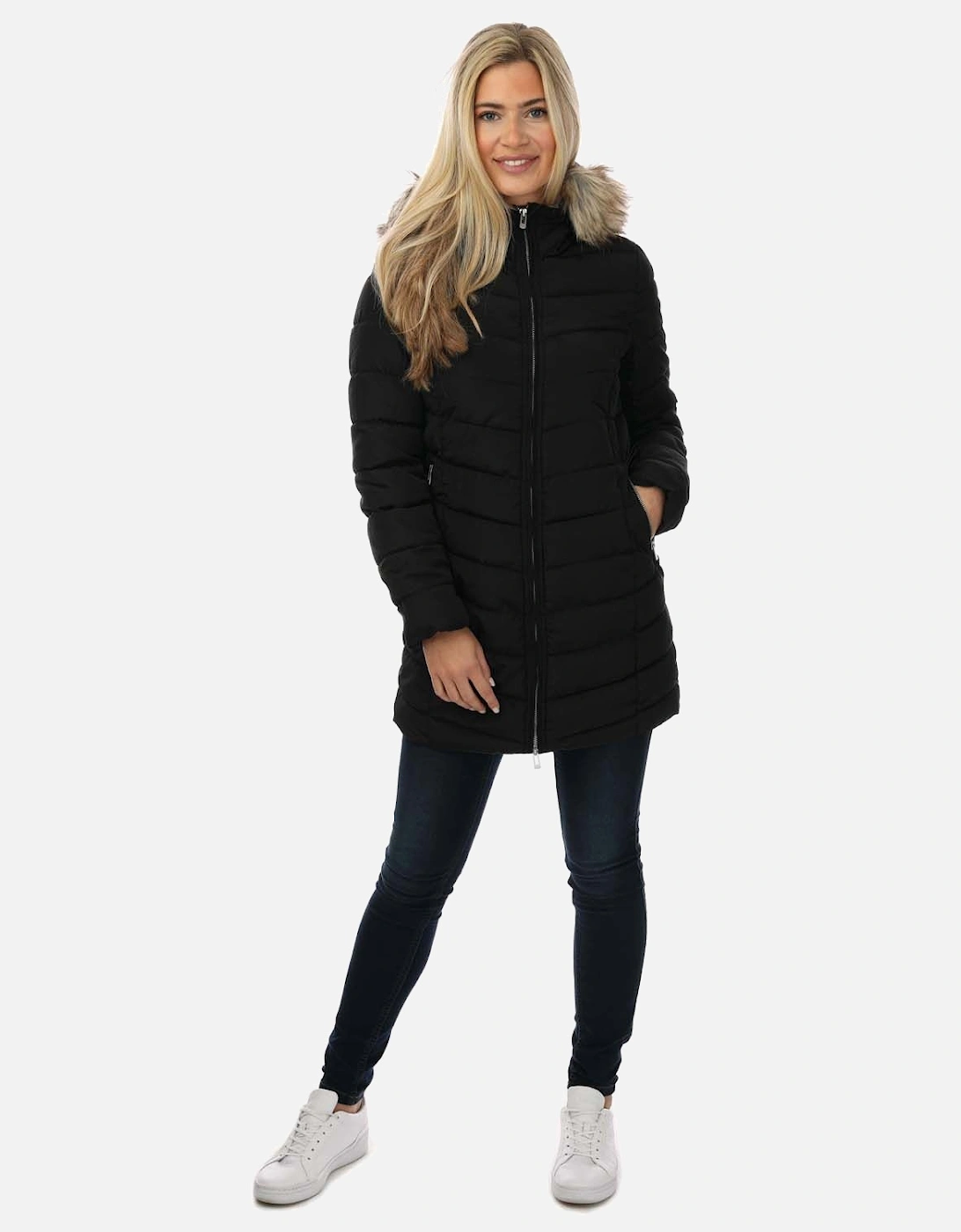Womens Newellan Quilted Hooded Jacket