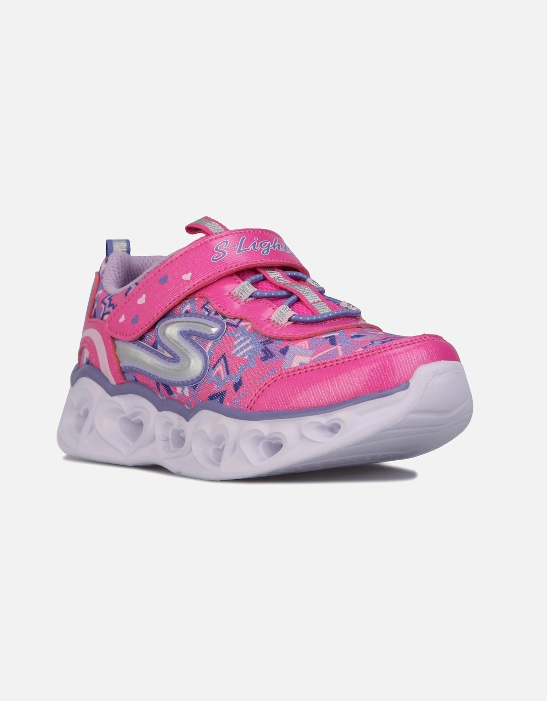 Infant Girls Heart Light Trainers