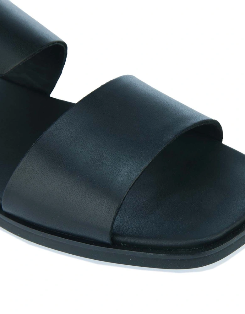 Womens Ofra Leather Slide Sandals
