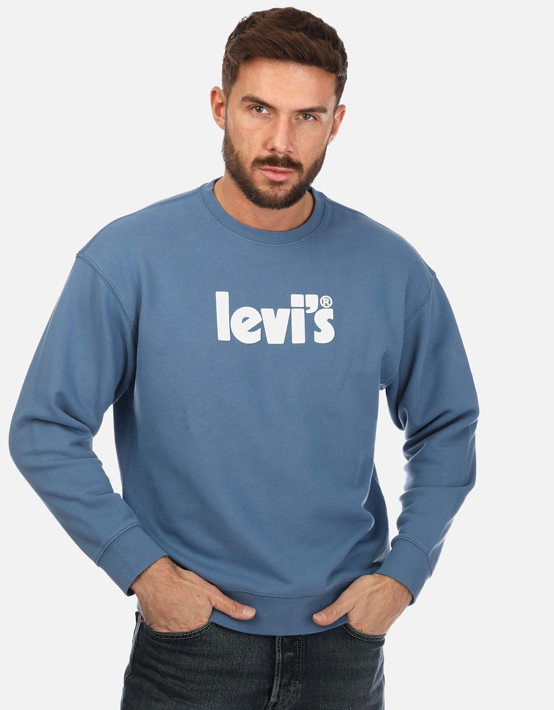 Mens Relaxed Graphic Crew Sweatshirt, 7 of 6