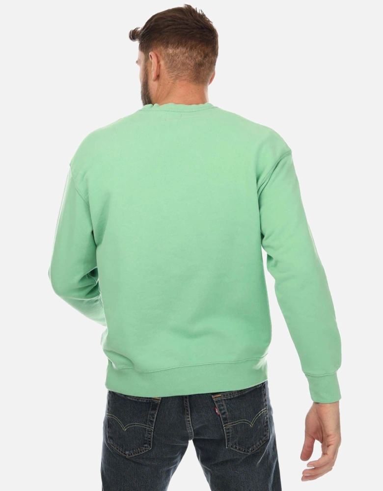 Mens Relaxed Graphic Crew Sweatshirt