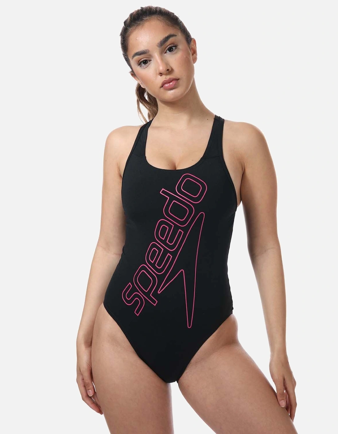 Womens Boom Logo Placement Flyback Swimsuit, 7 of 6