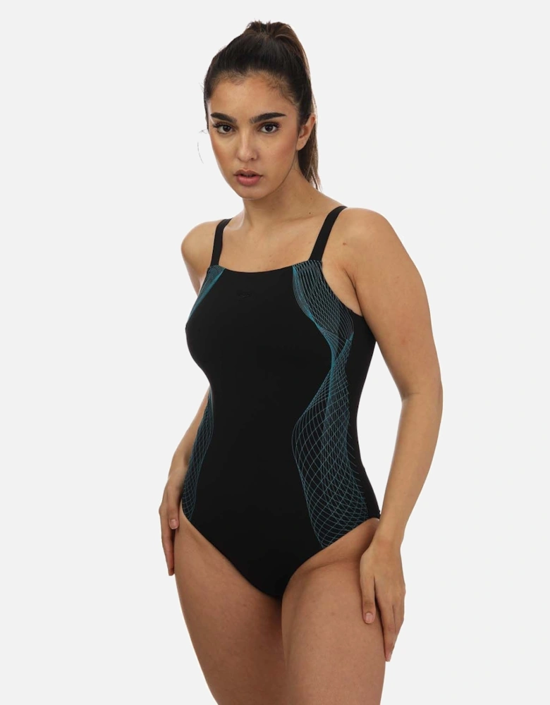 Womens Sculpture Crystallux Printed Swimsuit