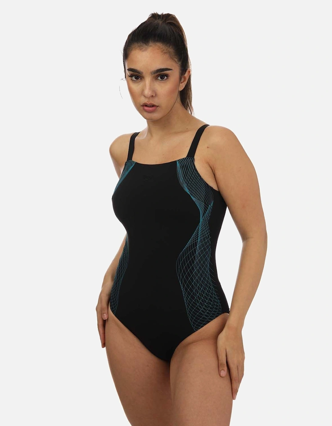 Womens Sculpture Crystallux Printed Swimsuit, 7 of 6