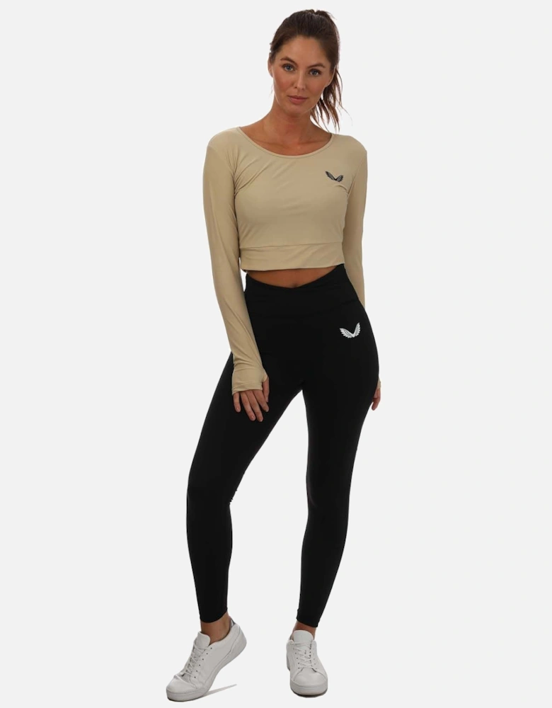 Womens Active Long Sleeve Crop Top